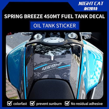 Motorcycle Tank Pad,Motorcycle Fuel Tank Protector,Gas Tank Decals Compatible with CFMOTO 450MT CF Moto MT450 450 MT(MmYellow Green) - color: Mmyellow Green