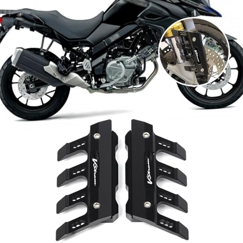 for DL250 DL650 DL650XT DL1000 DL1050 V-Strom VSTROM 2020-2026 Motorcycle Front Fender Side Guard Fender Slider Front Fork Protector Guard Block Slider (Black) - color: Black