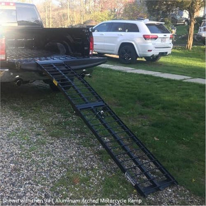 Titan Ramps 10' Portable Motorcycle Loading Ramp Extra-Wide Heavy-Duty Foldable Arched 800 lb. Capacity for Pickup Trucks - size: 10 ft, 1 pack