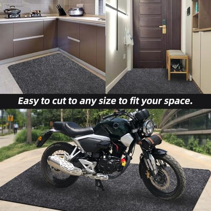 Golf Cart Parking Mat, 9.18 x 4.92 ft Garage Floor Mat, Mechanic Pad for Most Golf Carts/UTV ATV/Motorcycle, Fast Oil Absorbent Waterproof Non-Slip, Prevents Floor Scratch and Stain