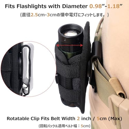 Azarxis Tactical Mini Belt Pouches, Multi-Purpose Small Battery Case Compact Utility EDC Card Slot Holder Waist Bags Military Molle Pack Sundries Storage Pack - color: #03 Black - Style A