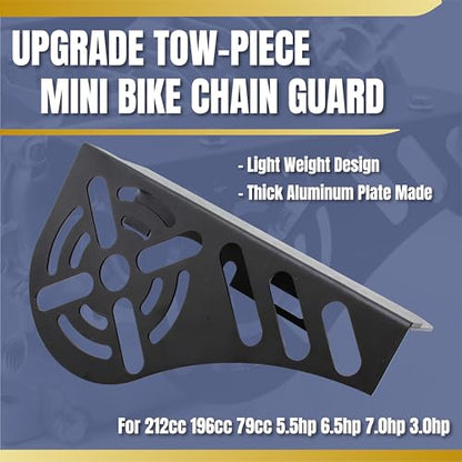 Upgraded Aluminum Mini Bike Clutch Cover Chain Guard Easy Disassembly&Lightweight for Predator 212cc 196cc Clone Engines for Coleman CT200U CT200U-EX CT100 BT200X (Black) - size: Standard, style: Black