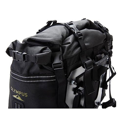 TUSK Pannier Racks With Olympus Pannier Bags Black/Grey For HONDA CRF300L Rally 2021-2023
