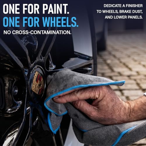 Rapid Dry Towels The Finisher Premium Microfiber Detailing & Utility Towel | 2.3ft x 1.3ft | Channel Weave Lint-Free Cleaning Cloth | Scratch-Free Car Towel for Glass Chrome Interior & Home Cleaning