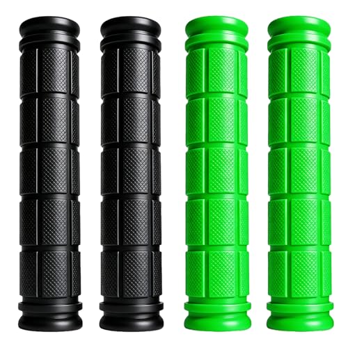 2 Pairs Bike Handlebar Grips for Bikes - color: Black and Green