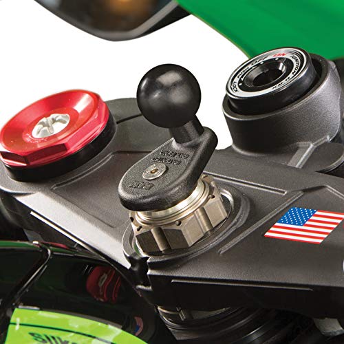 RAM MOUNTS Motorcycle Phone Mount with Fork Stem Base (12mm–38mm), Short Arm, X-Grip Universal Cell Phone Holder for Sport Bikes RAM-B-176-A-UN7U