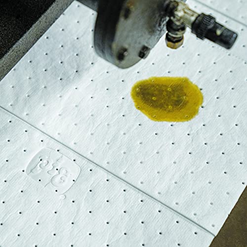 PIG Oil Absorbing Mat Pad in Dispenser Box Absorbs Oil and Fuel Repels Water 14-Ounce Absorbency 15" x 20" Box of 200 MAT485 - style: With Dispenser Box