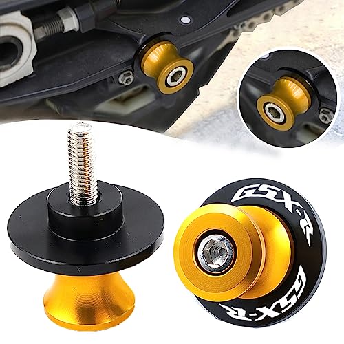 2pcs M8*1.5 Motorcycle Swing Arm Sliders Spools 8mm for Suzuki GSXR 600 750 1992-2024 GSX-R 1000 2001-2024 GSXS 600 750 1000 GSX-8R GSX-8S 2023 -Glod - color: Spool - Gold