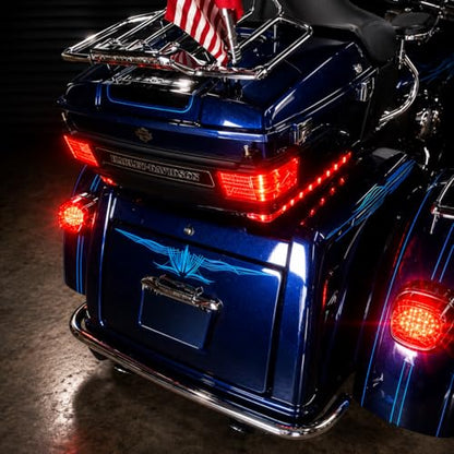 Eagle Lights Flashing Strobe LED Tail Brake Light Kit for Harley Davidson Tri Glide Models - color: Trike - Tri Glide Kit (Red)