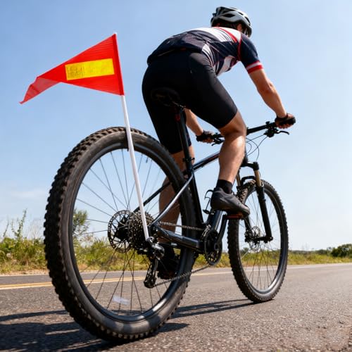 2 PCS Bike Safety Flag Reflective Replacement Pennant Bike Flag Orange High Visibility Tear-resistant Waterproof Bicycle Safety Flags for Bikes, Motorcycle, Scooter, Pet Trailer, Kayak, without Pole