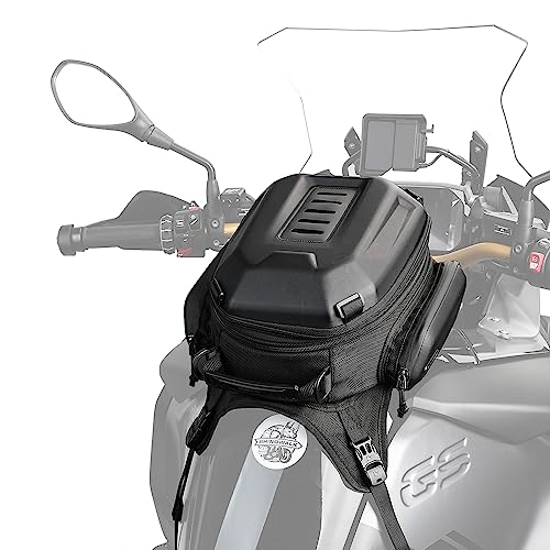Rhinowalk Motorcycle Tank Bag, 15-18L Expandable Motorcycle Storage, Waterproof All Weather-Matte Black - color: Matte Black