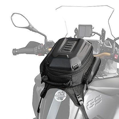 Rhinowalk Motorcycle Tank Bag, 15-18L Expandable Motorcycle Storage, Waterproof All Weather-Matte Black - color: Matte Black
