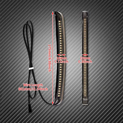 Motorcycle LED Saddlebag Tail Light Running Brake Sequential Turn Signal Lamp Fit for Harley Touring Street Gilde Road King Road Gilde Electra Glide Ultra Limited 2014-2023 Smoked Lens - color: Smoked Lens