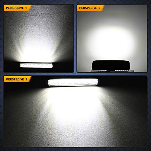 Nilight LED Light Bar 2PCS 18W 6Inch Flood LED Pods Offroad Fog Light Waterproof for Boat SUV ATV 4WD Car Truck Golf Cart 12V 24V,2 Years Warranty - color: 2Pcs 18W Lights