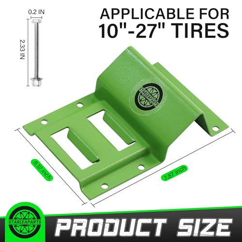 Heavy Duty Wheel Chock Tie Down Straps Set (2PK) - 4,400lb Guaranteed Max Break Strength, (2) 2" x 6' Trailer Tire Straps with (4) Wheel Chocks for ATV, UTV or Tractors - style: 2PK - Green