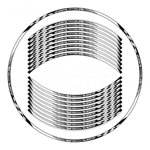 CBR 17 inch Wheel Rim Stickers Decals Tape Compatible with CBR1000RR-R 2004-2025 Motorcycle Reflective Rim Tapes Sticker Stripe (White) - color: White