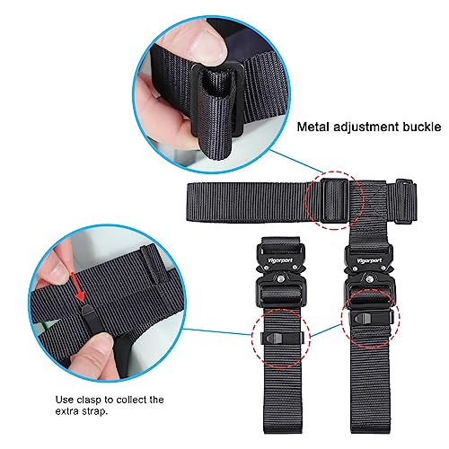 Vigorport Luggage Straps, Straps for Suitcase, Add A Bag Adjustable Attachment Accessories for Connect Your 3 Luggage Together(1.25'' Width M Size) - size: Large-Metal Buckle