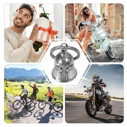 Protective Metal Accessory - Motorcycle Bell, Unique Legend Biker Riding Bell Hanger | Keychain Motorcycle Bells with - color: Keychain
