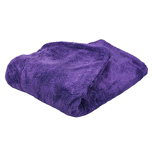 Maxshine 20" x 24" Universal Purple Car Drying Towel – 1200 GSM Rinse-Free Double-Sided Microfiber – Plush, Super Absorbent Towel for Car Wash & Detailing - size: 20" x 24" Purple