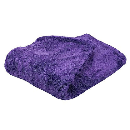 Maxshine 20" x 24" Universal Purple Car Drying Towel – 1200 GSM Rinse-Free Double-Sided Microfiber – Plush, Super Absorbent Towel for Car Wash & Detailing - size: 20" x 24" Purple
