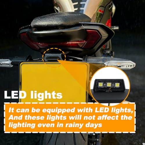 Motorcycle Fender Eliminator License Plate Holder Bracket Fit for Z900 Z900SE 2025-2026 Tail Tidy with LED Plate Light