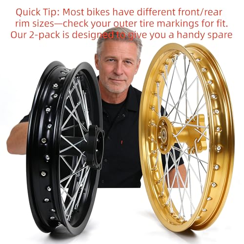 Motorcycle Rim Strips, Heavy-Duty Rubber Rim Tape with Pre-Drilled Valve Stem Hole Spoke Nipple Puncture Protection for Off-Road Dirt Bikes & Street Motorcycles - color: 18" Wheel -18" x 25mm Rim Strip