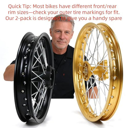 Motorcycle Rim Strips, Heavy-Duty Rubber Rim Tape with Pre-Drilled Valve Stem Hole Spoke Nipple Puncture Protection for Off-Road Dirt Bikes & Street Motorcycles - color: 19" Wheel -19" x 25mm Rim Strip