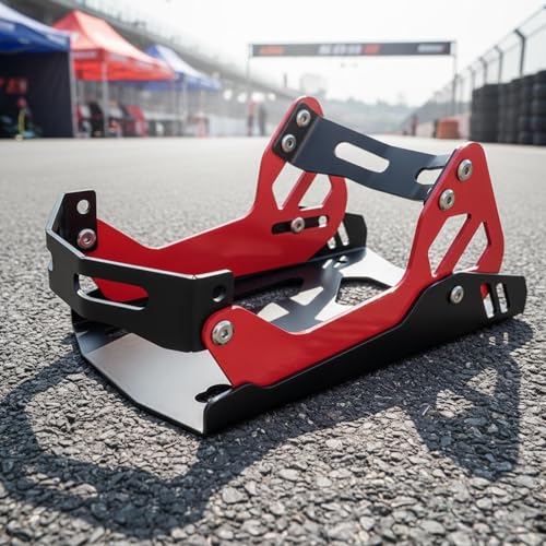 Motorcycle Wheel Chock Universal Front Tire Stand Adjustable Iron Material Foldable Structure Support for Cruiser Sports Bikes Suitable for Trailer