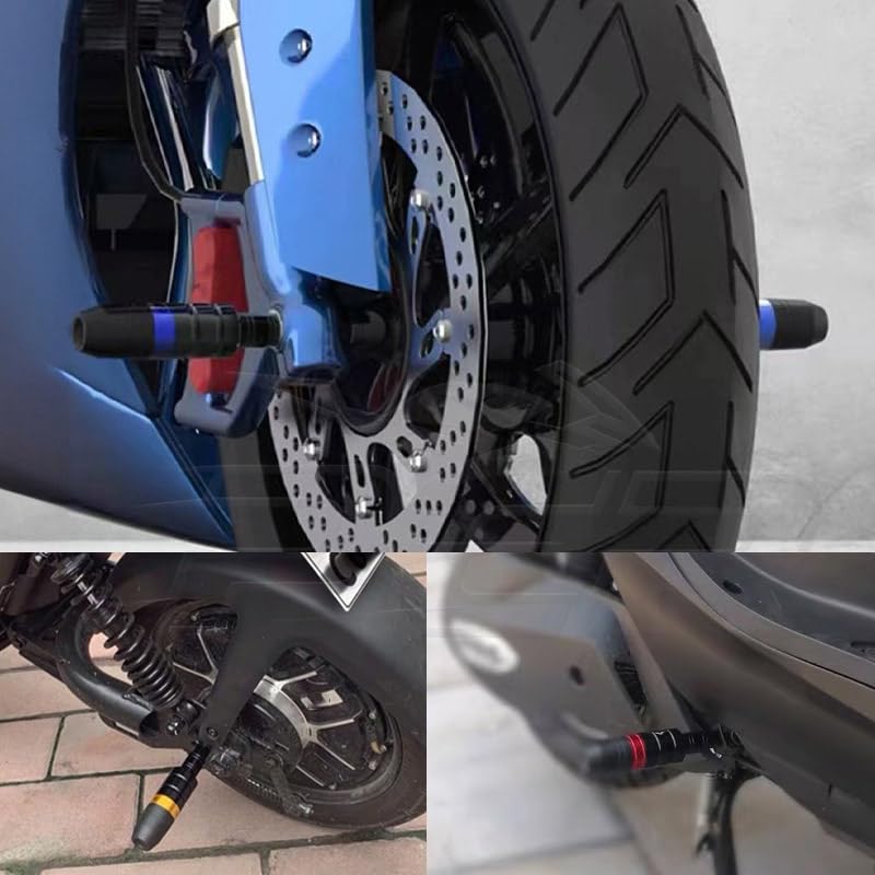 2PCS Motorcycle Crash Sliders for Aprilia RSV4 2009-2026, Universal Fit, Durable, Easy to Install, Protects Engine Frame, CNC Aluminum Frame Sliders,A Black - color: A Black