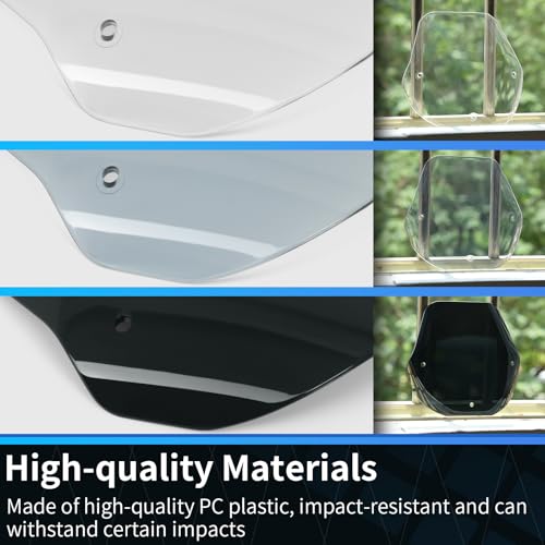 Motorcycle Windscreen PC Plastic Front Fairing Windscreen Wind Screen Windshield Spoiler Air Deflector Compatible with Suzuki GSX-8S 2024-2025 (Black) - color: Black