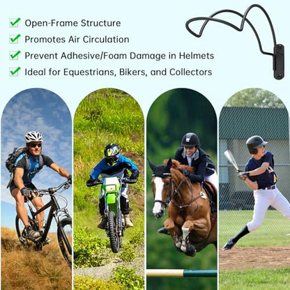 Helmet Wall Mount Display, Football Helmet Holder, 2 Pack | Heavy Duty, Solid Steel, Football Helmet Holder, Garage Organizer, Fits Baseball Gear - size: 2 Pack