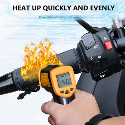 USB Motorcycle Heated Grips Covers, 5V Heating Handlebar Compatible with Harley Davidson, 3 Heat Settings & IP67 Waterproof ATV 4 Wheeler Hand Warmers - color: 5v USB