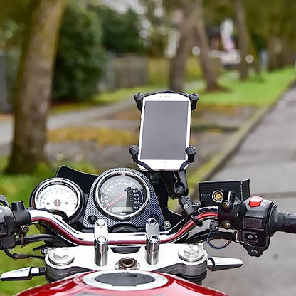 RAM MOUNTS Motorcycle Handlebar Phone Mount with U-Bolt Base, X-Grip Universal Cell Phone Holder with Short Arm for Bike, ATV, Scooter RAM-B-149Z-A-UN10U - style: Large Phones