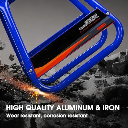 CHANGCHENG Motorcycle Stand Detachable Dirt Bike Stand Universal Anti-skid Maintenance for Most Motorcycle Dirt Bike Ebike KLX110 Surron Talaria Eride Pro Tuttio Blue - color: Blue