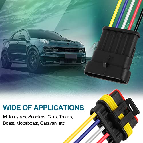 G 5 Pin Way Electrical Wire Connector Male Female Plug Socket Quick Disconnect Waterproof Plug Play for Car Truck Motorcycle Marine Boat - size: 5 PIN