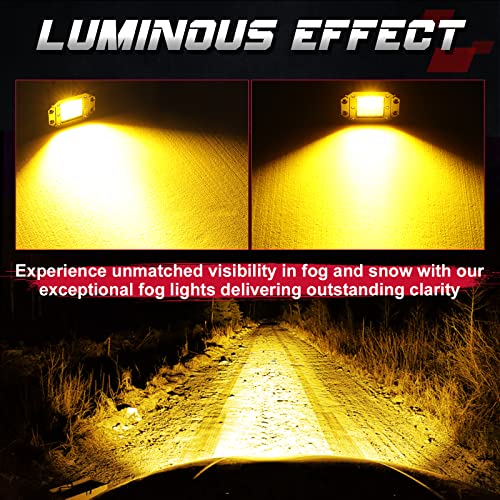 Amber Flush Mount LED Pods, OFFROADTOWN 2pcs 5'' 78W LED Driving Work Lights Spot Flood Combo Fog Light Yellow Lights for Truck Offroad UTV ATV SUV 4x4 Car - color: 5inch_Amber Flush