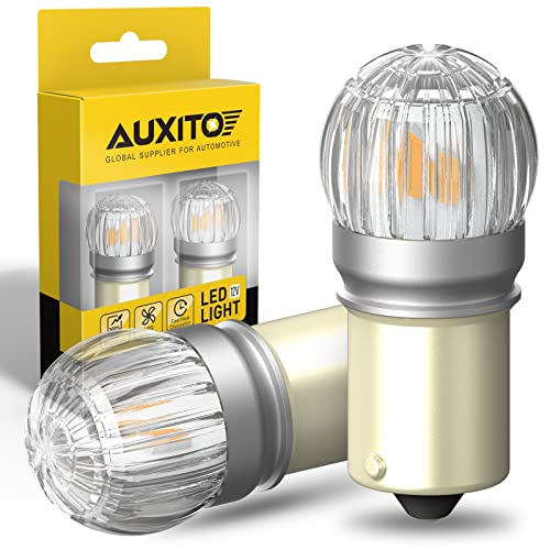 AUXITO Upgraded 1157 LED Bulbs Amber Yellow Turn Signal Light, Super Bright 2057 2357 3496 7528 LED Lights for Blinker Turn Signal Bulbs, Tail Brake Light, Parking Light, Side Marker Light, Pack of 2 - color: Amber Yellow, size: 1157/2357