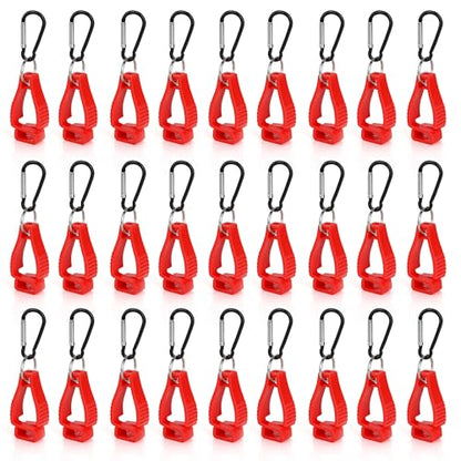 30 PCS Red Glove Clips for Work Glove Holders, Safety Clip Glove Keeper, Gloves Grabber Clips, Gloves Belt Clips for Worker Construction