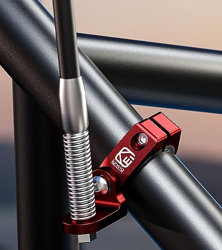 VAZESWIN 2 PCS UTV Whip Light Mounts, Sturdy Aluminium Alloy UTV Whip Flag Mounts, 360° Rotating Adjustable Off-Road Light Bar Mounting Brackets for 1.5" / 1.65" / 1.75" / 1.85" / 2" Roll Bars, Red
