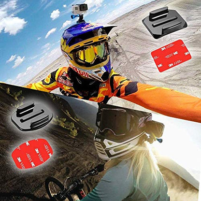 MiPremium Helmet Buckle Mount Adapter for GoPro Hero 13 12 11 10 9 8 7 6 5 4 3 Black Silver Session & Other Action Camera Accessories. 360 Degree Quick Release Swivel Mounting Accessory & Thumbscrew