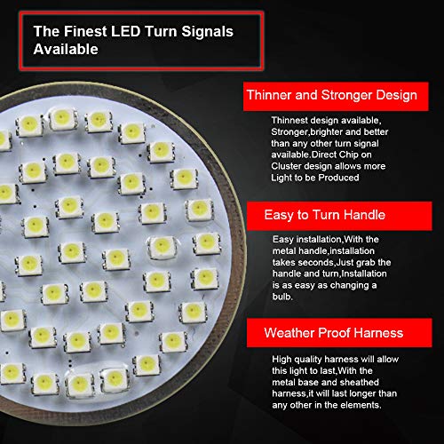 Eectra glide Led turn signal Motorcycle Lights 2" 50mm Bullet Style LED Turn Signals Pannel with Harley Sportster Dyna Road King Electra Glide Iron 883 Softail Street Glide