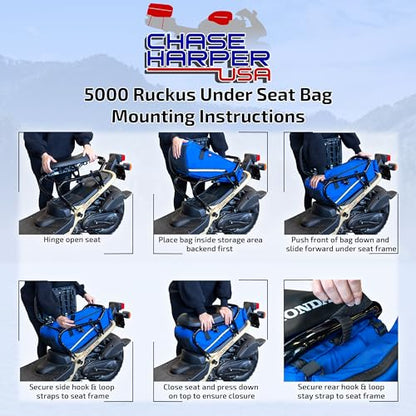 Chase Harper USA - Ruckus 5000 Under The Seat Bag - Compatible with All Ruckus Model Years With Stock Frame - Water and Tear-Resistant, Industrial Grade 1000D Nylon– Pink - color: Pink, size: Stock Frame Fit, style: Bag Only