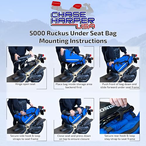 Chase Harper USA - Ruckus 5000 Under The Seat Bag - Compatible with All Ruckus Model Years With Stock Frame - Water and Tear-Resistant, Industrial Grade 1000D Nylon – Woodland Camo - color: Woodland Camo, size: Stock Frame Fit, style: Bag Only