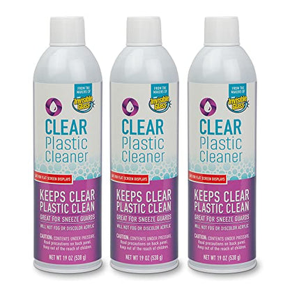 Invisible Glass 91014-3PK Clear Plastic Cleaner – Cleans and Protects Plastic on Electronics, Appliances, Eyewear, Cars, Trucks, RVs, Boats & More, Helps Prevent Fog and Static – 19 oz (Pack of 3) - size: 19 Fl Oz (Pack of 3)