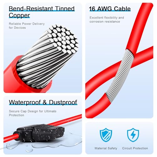 Anyongora 4 Pack 16AWG Inline Fuse Holder, Waterproof Precision 12V/24V Automotive Fuse Holder Kit with 20pcs ATC/ATO Fuses (3A-15A), Tinned Copper Wire for Dash Cam GPS