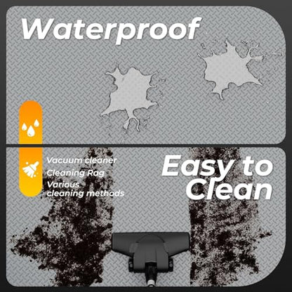7.8 x 20 FT Garage Floor Mat for Under Car, 2.8mm Thick PVC Garage Flooring Roll, 156 SQFT Non-Slip Diamond Plate Surface, Waterproof & Wear Resistant for Mid-Size SUV, Sports Car