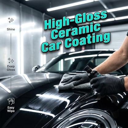 Quick Ceramic Coating Pro, 10.58 fl oz Car Quick Coat Spray, 3‑in‑1 Waterless Wash Scratch Repair & Gloss Restorer for Auto Detailing (2pcs) - color: 2pcs