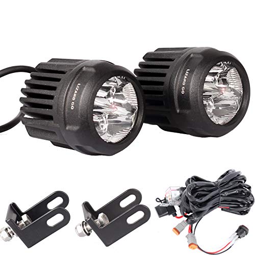 LED Spotlight with Wiring Harness Kit-2Pack,3Inch LED Spot Light for Trucks Atv Utv Motorcycle Fog ligths (80W Spot - Round 3inch)