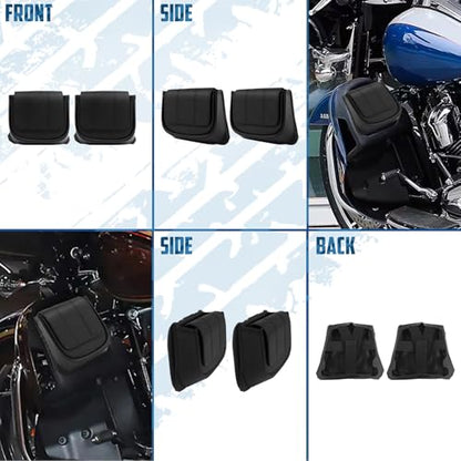 Lower Fairing Panels Storage Pouches Fairing Lower Tool Bags Door Pockets Compatible with Harley Touring Road Glide Street Glide Trike Tri Glide 2014-2024
