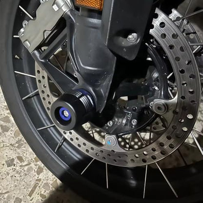 Compatible with 2025 R1300GS Adventure R 1300 GS R1300 GS RT GSA 2026 R1300RT R1300RS R1300R Motorcycle Front Wheel Fork Axle Sliders Crash Protector (Blue) - color: Blue